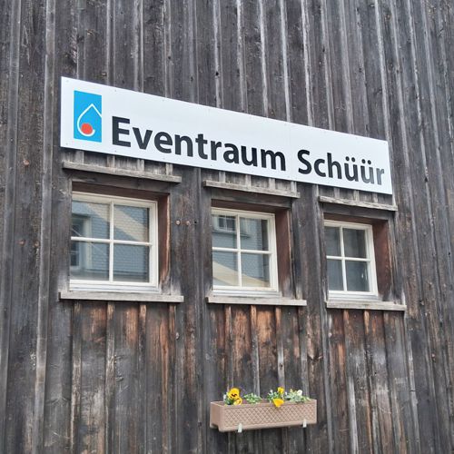 Beschriftung Evantraum Schüür Brunnadern neu