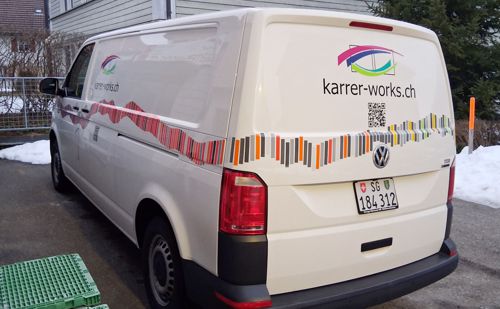 karrer|works Autowechsel neue Beschriftung 2026